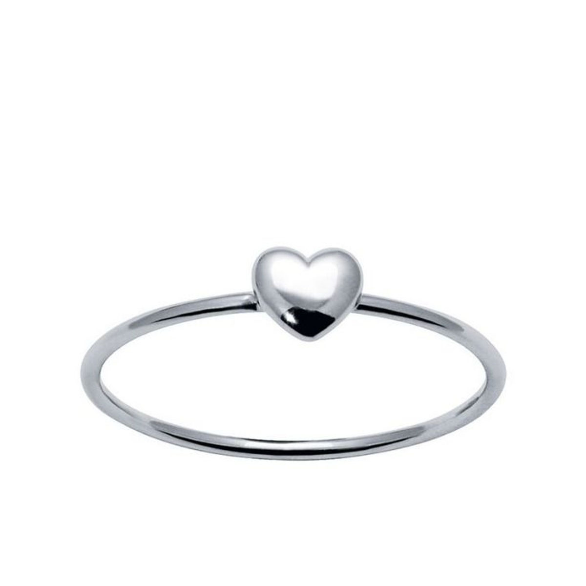 Ring Hjerte 375 Hvitt Gull 