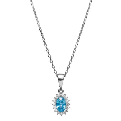 Halssmykke 375 Hvitt Gull