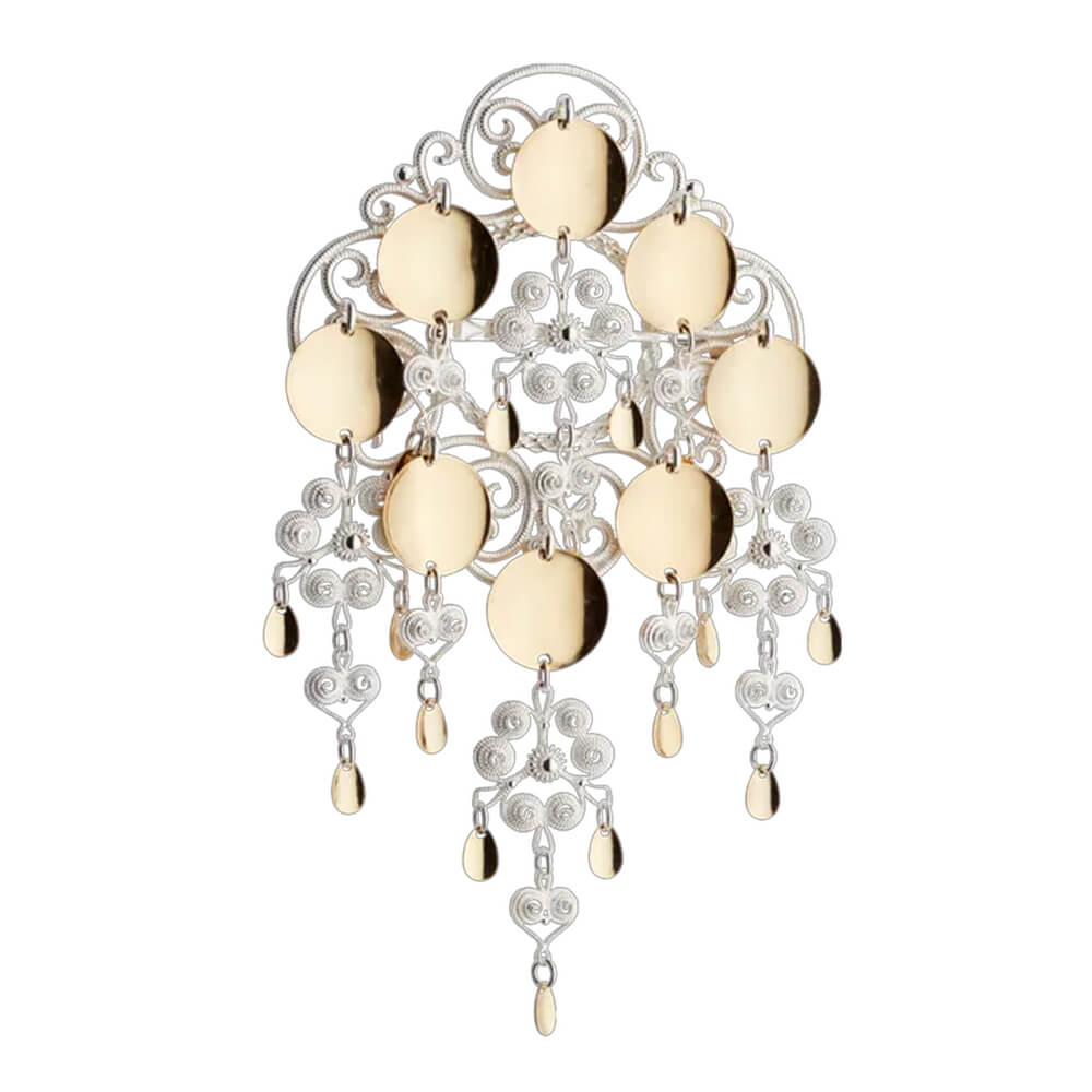 Sølje Nordland 830 Hvitt Forgylt Sølv