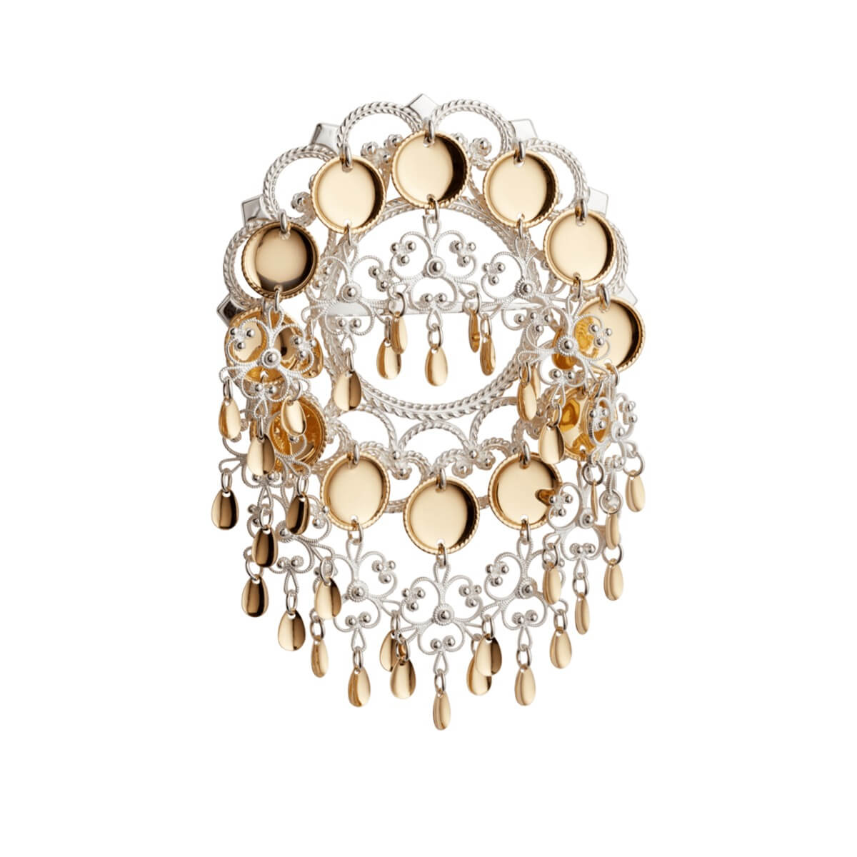 Sølje Sunnmøre 830 Hvitt Forgylt Sølv