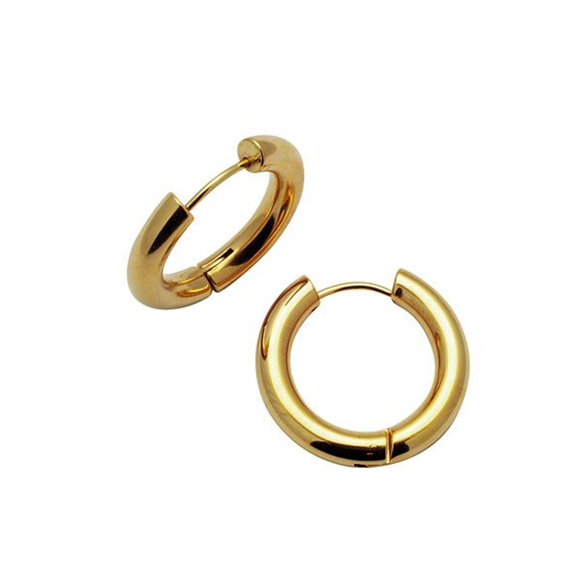 ELLEN Øreringer Gullfarget Stål 22 mm 