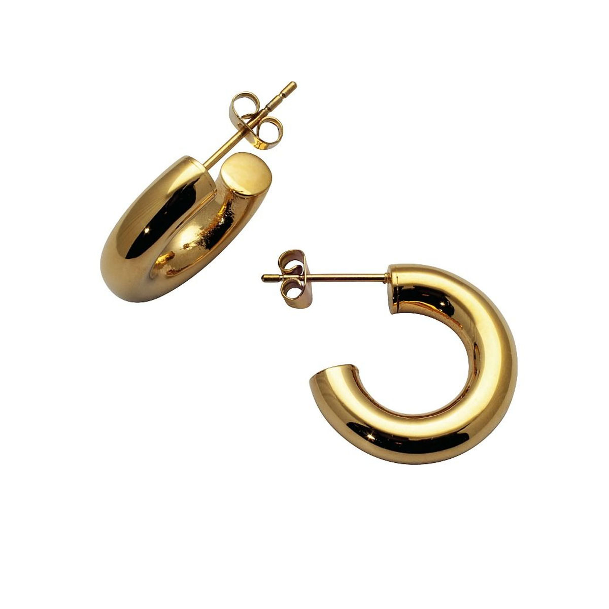 VIBEKE Øreringer Gullfarget Stål