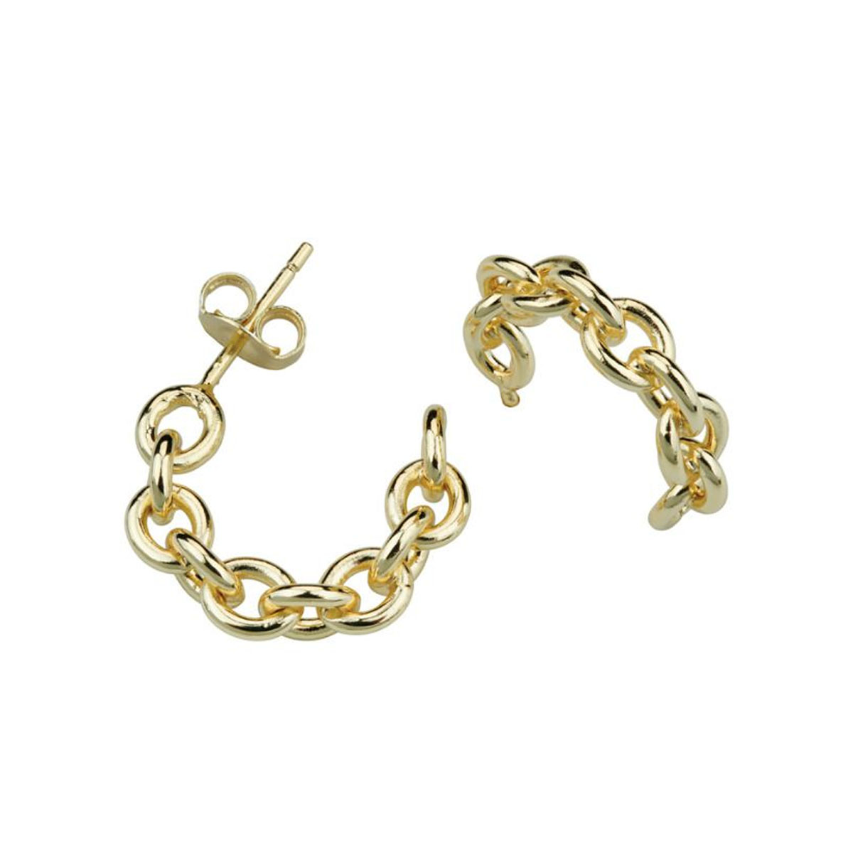 ANETT Øreringer 925 Forgylt Sølv 