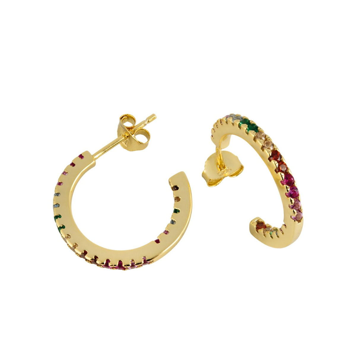 PETRA Øreringer 925 Forgylt Sølv