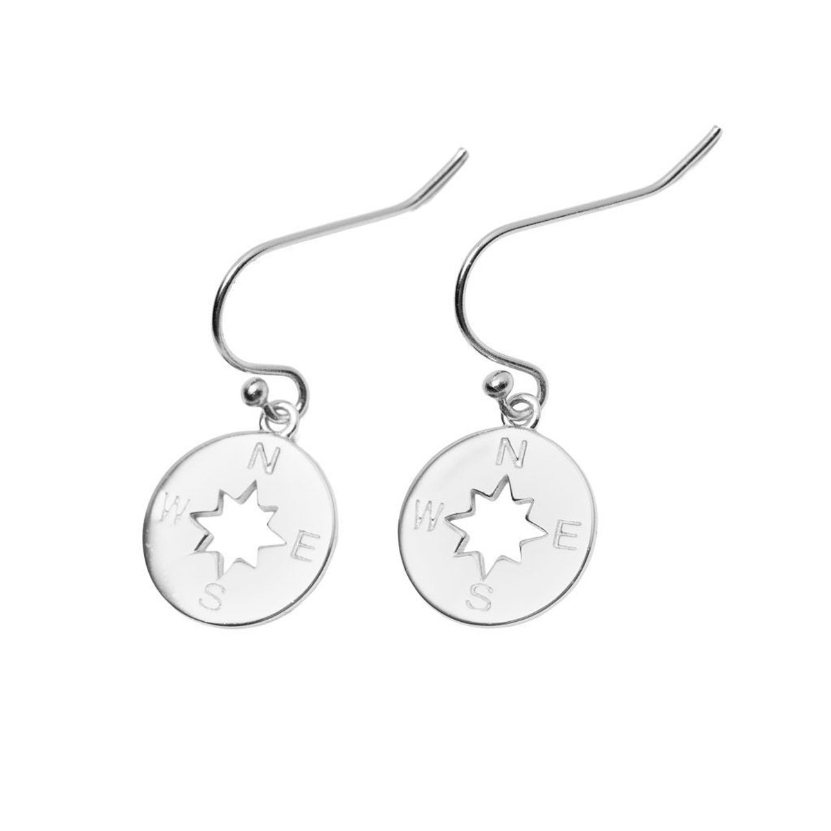 Øredobber Kompass 925 Sølv