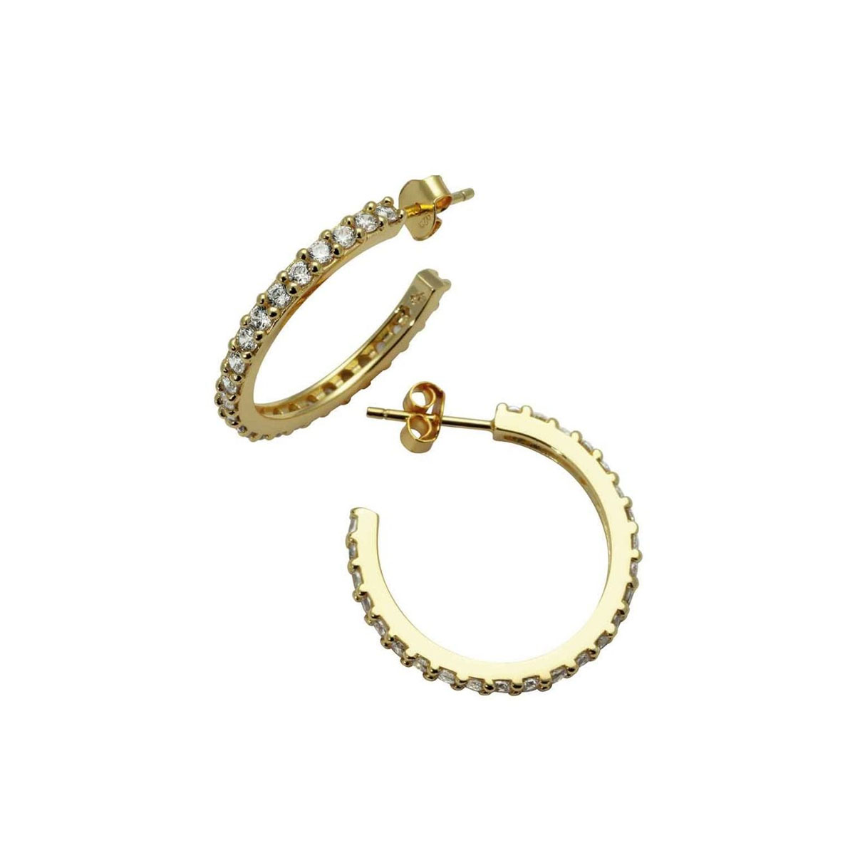 Øreringer 925 Forgylt Sølv