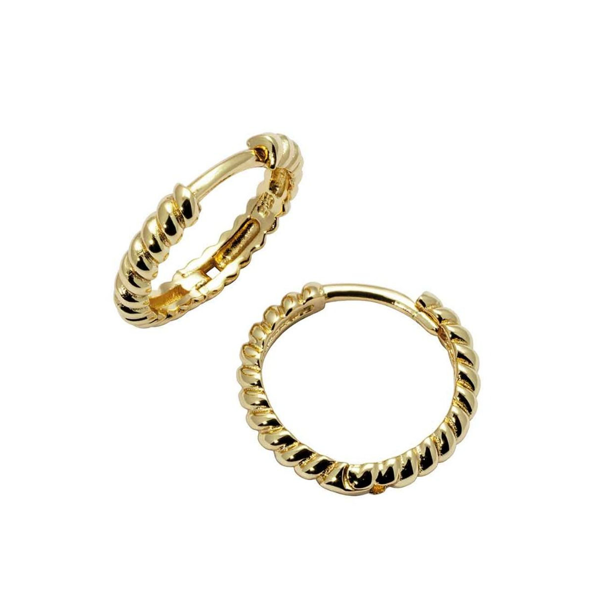 Øreringer 925 Forgylt Sølv