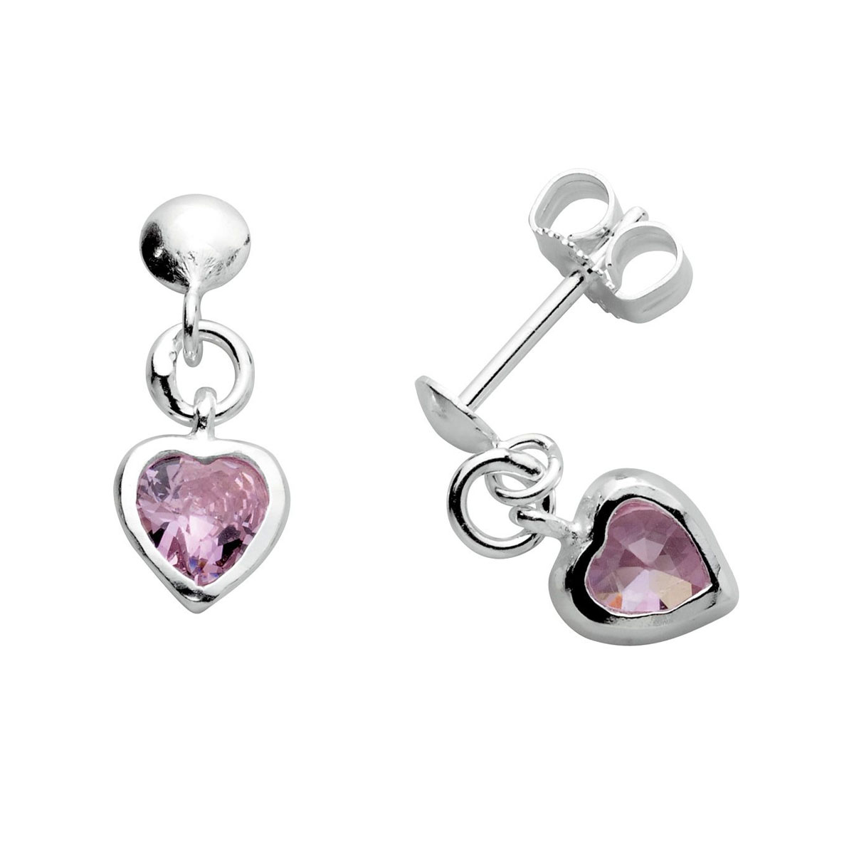 Øredobber Hjerte Hengende Sølv