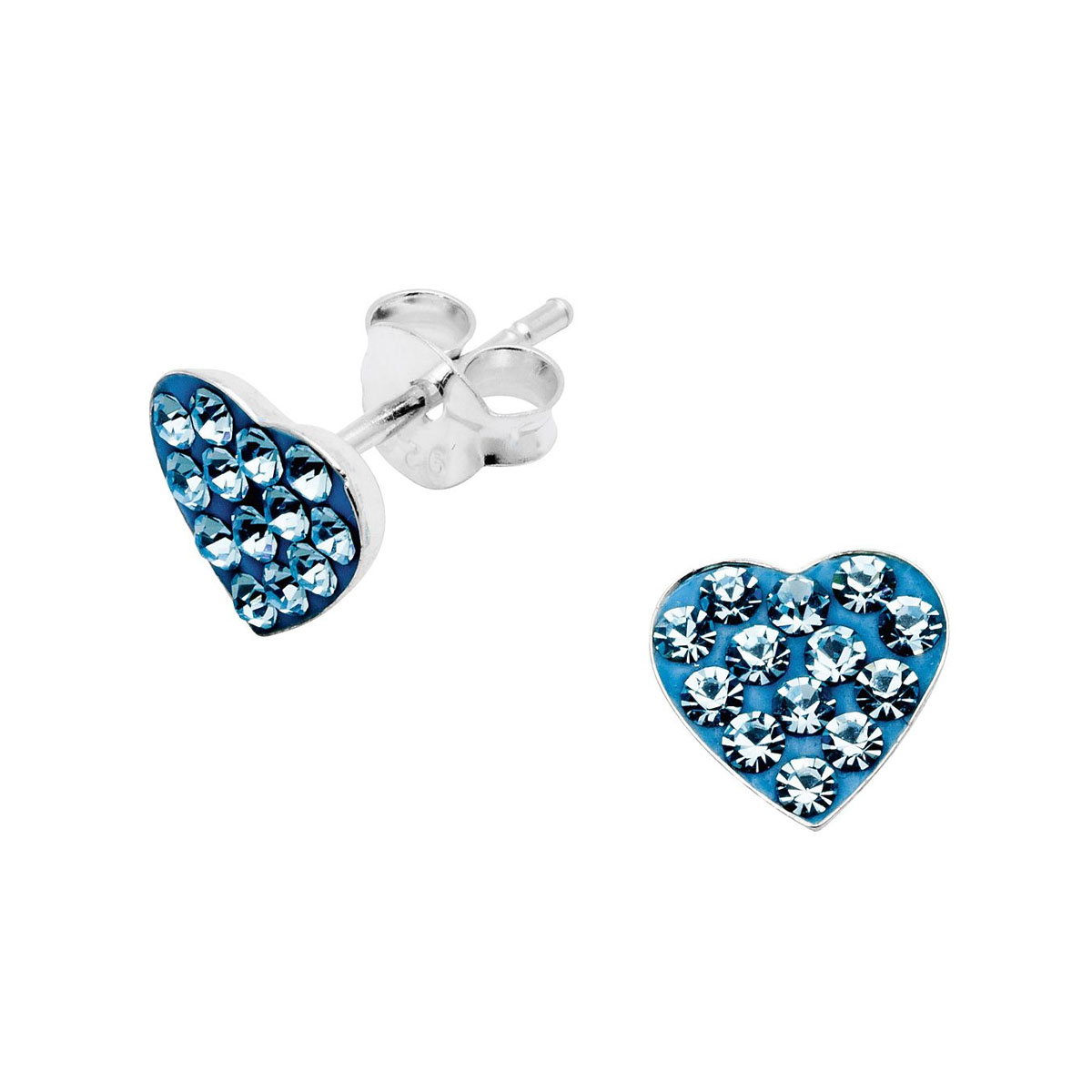 Øredobber Hjerte Turkis Sølv 