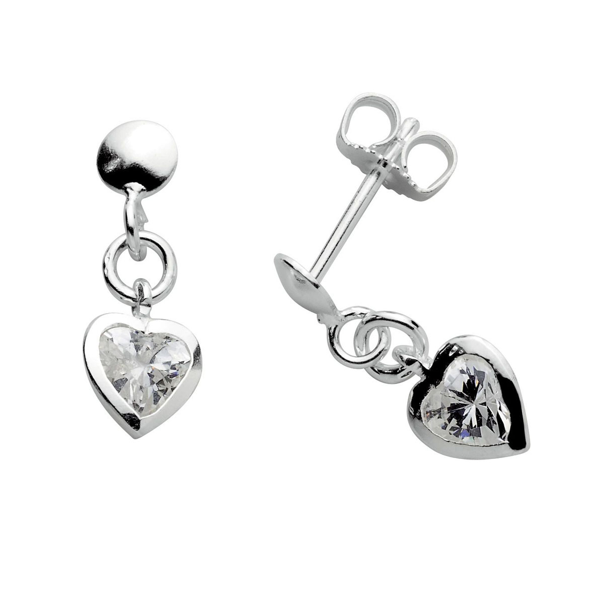 Øredobber Hjerter Hengende Sølv 