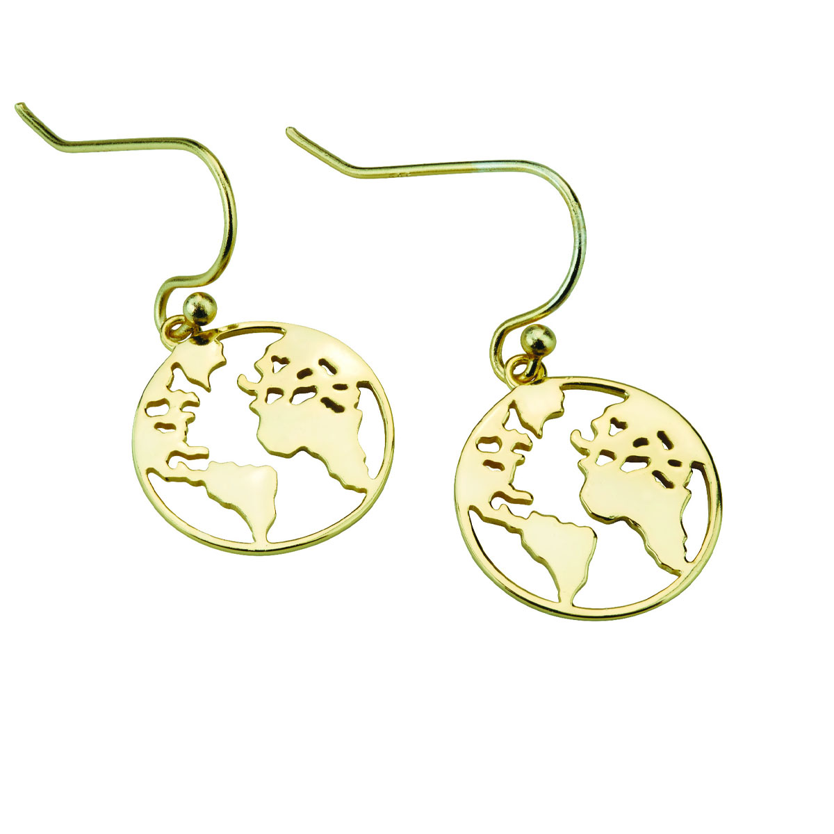 Øredobber Jordklode 925 Forgylt Sølv