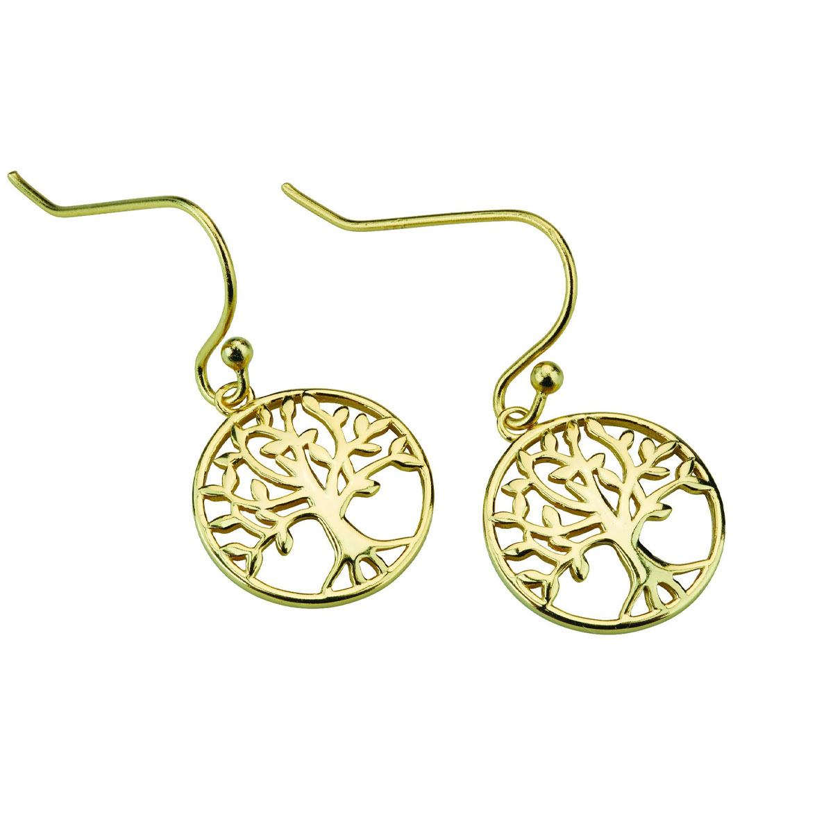 Øredobber Livets Tre 925 Forgylt Sølv
