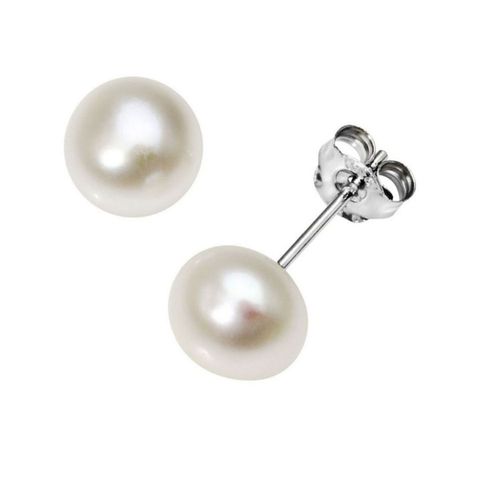 Øredobber Ferskvannsperle 925 Sølv 8-8.5 mm