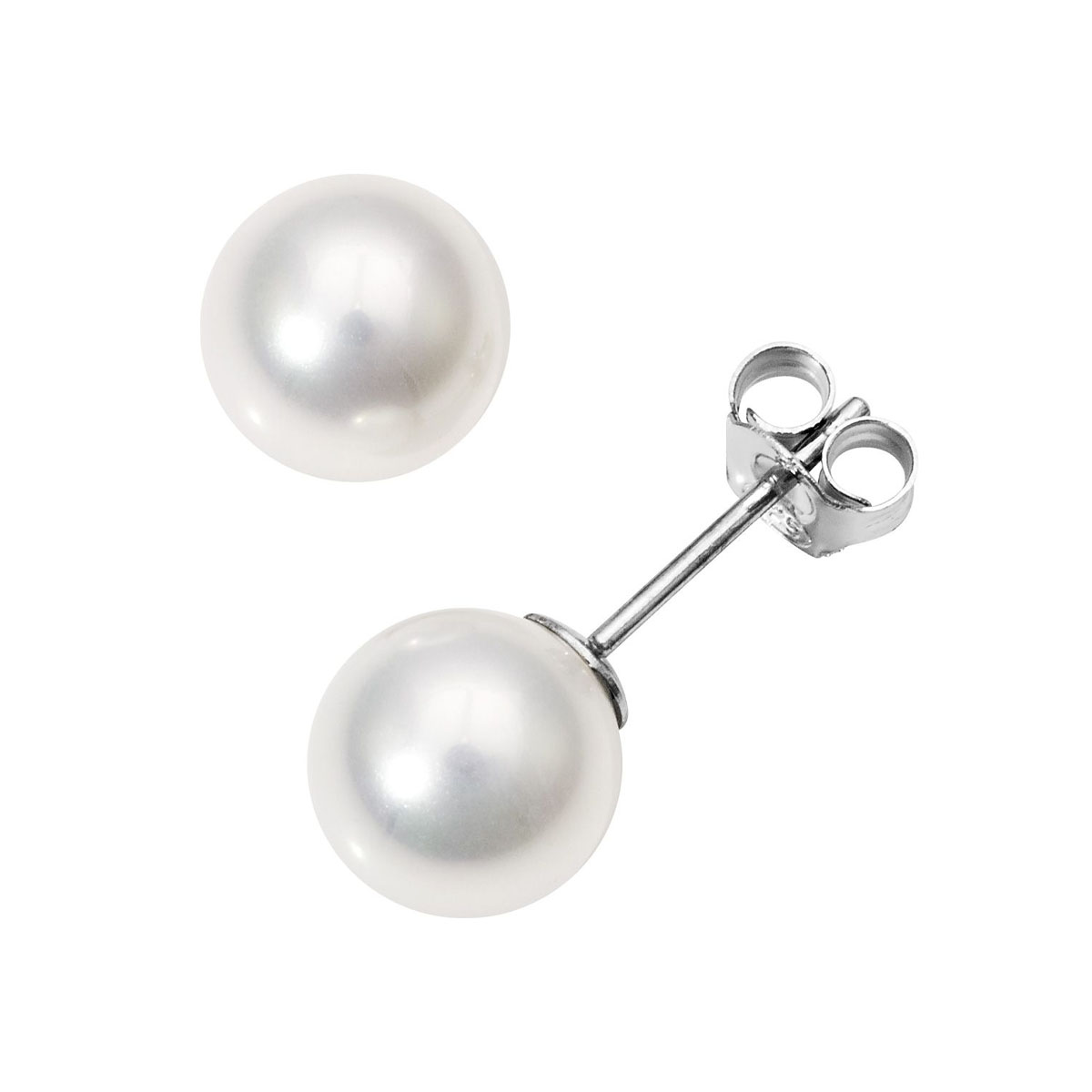 Øredobber Perle 925 Sølv