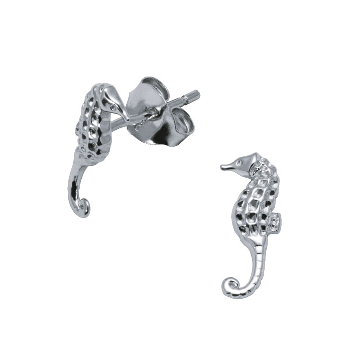 Øredobber Sjøhest Sølv 