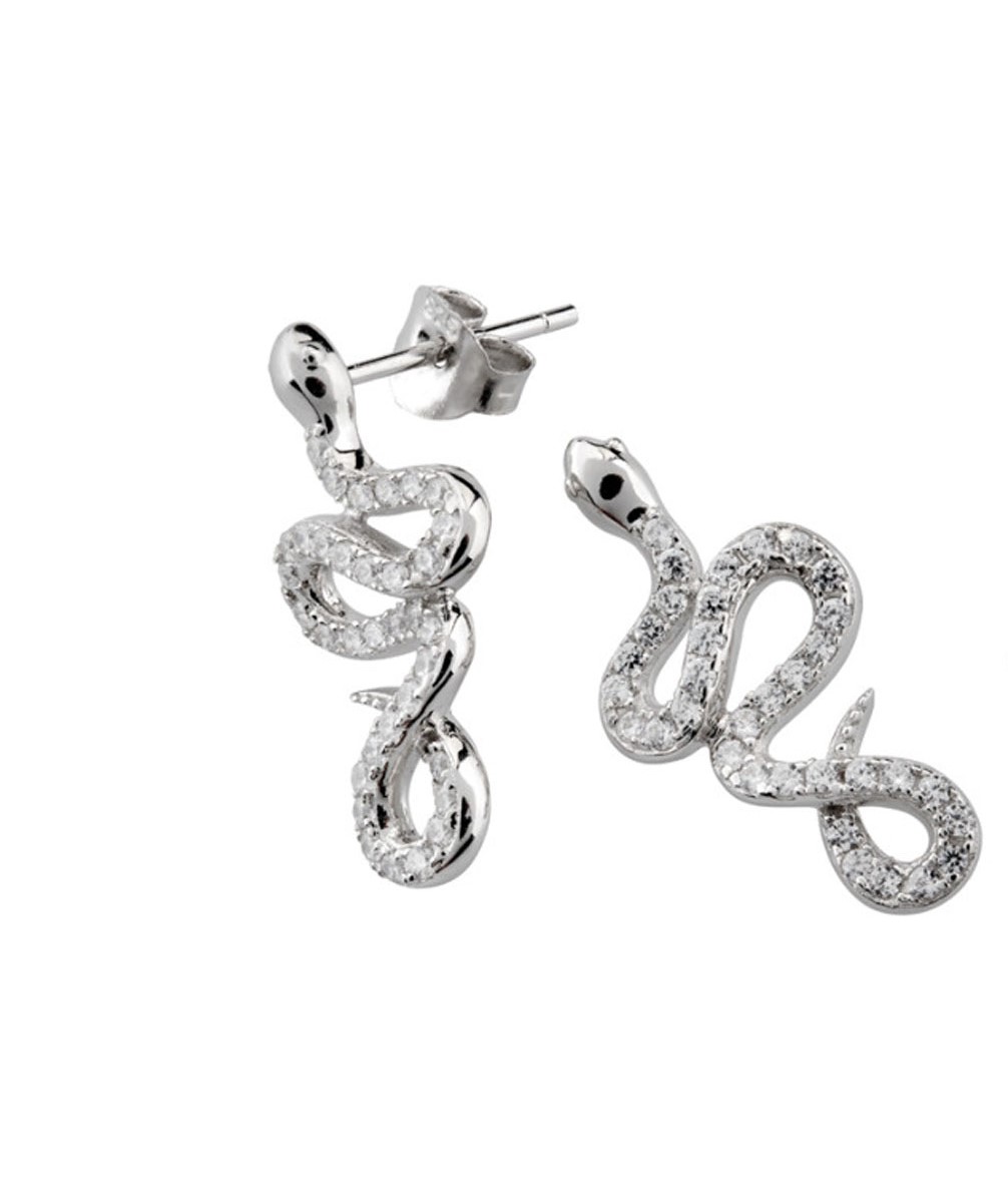 Øredobber Slange Sølv 