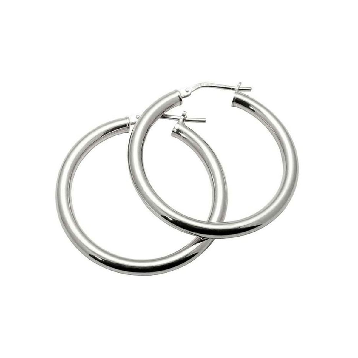 Øreringer 25mm Sølv