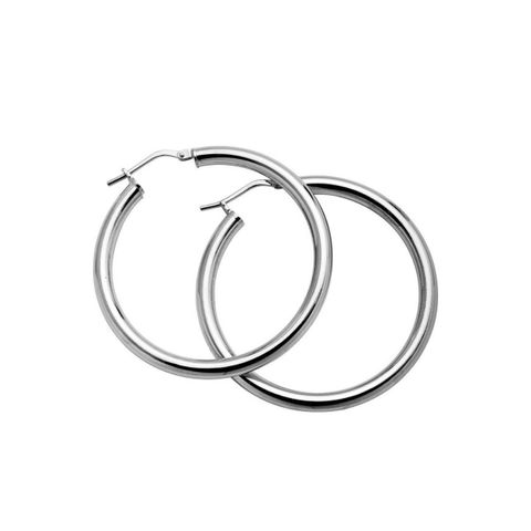 Øreringer 30mm Sølv