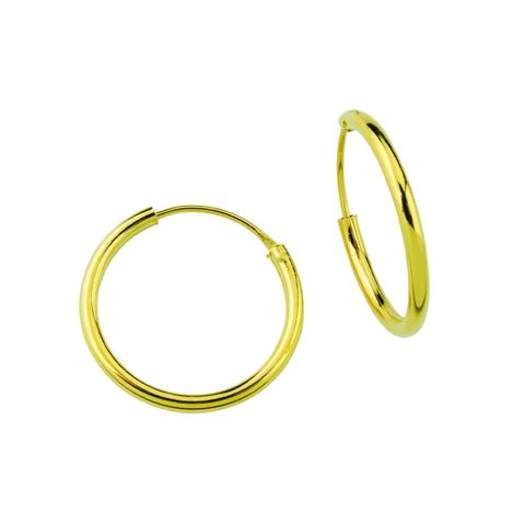 Øreringer 925 Forgylt Sølv