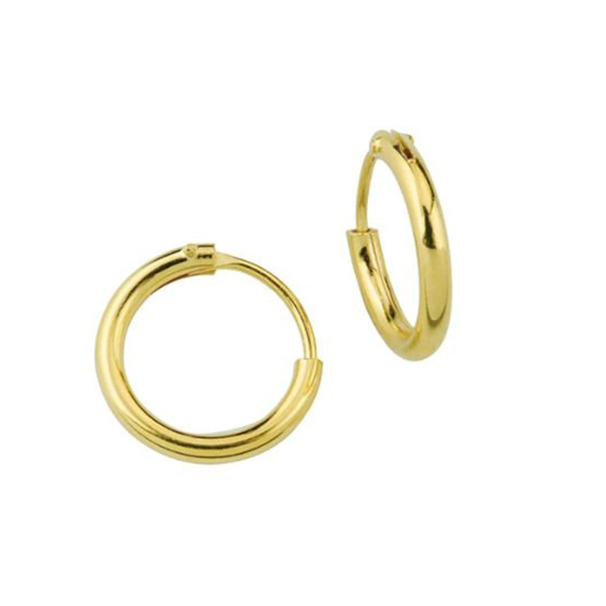 Øreringer 925 Forgylt Sølv 10 mm