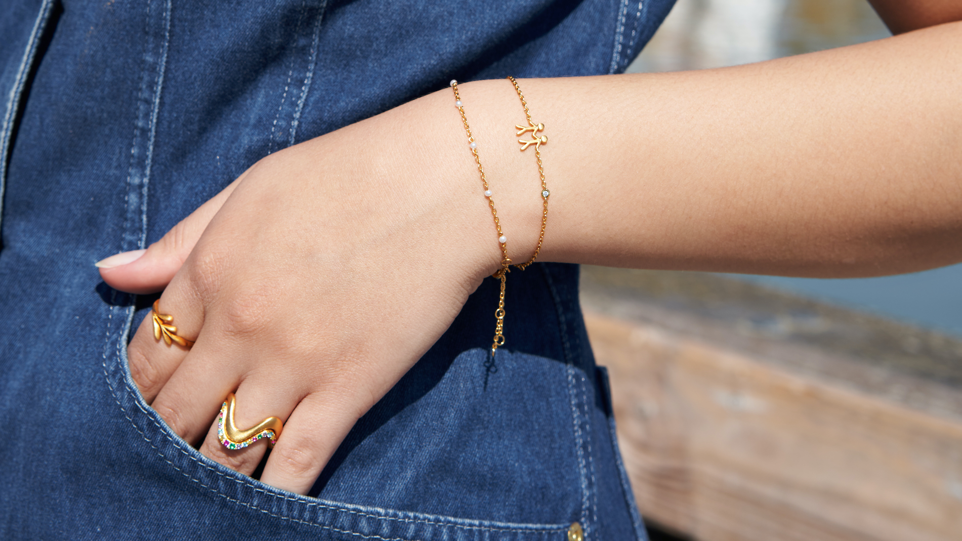 Scarlett armbånd pastels fra byBhiel