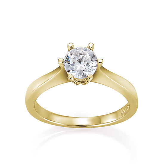 Helene Diamantring 585 Gult Gull 1,00 ct.