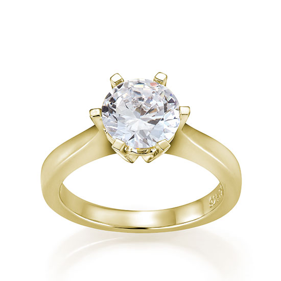 Helene Diamantring 585 Gult Gull 2,00 ct.