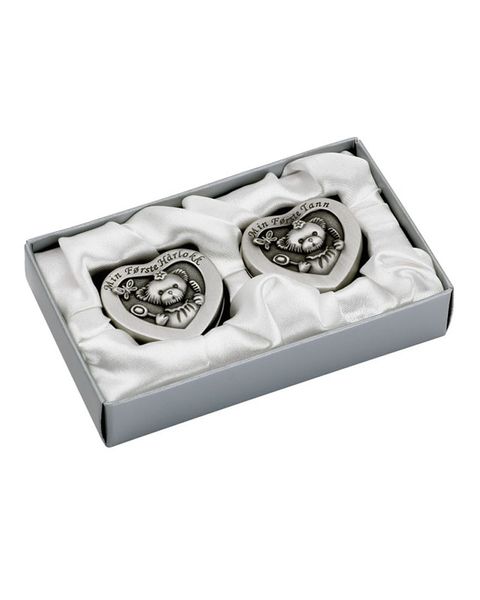 Hjertebokser x 2 - Tann/Hårlokk