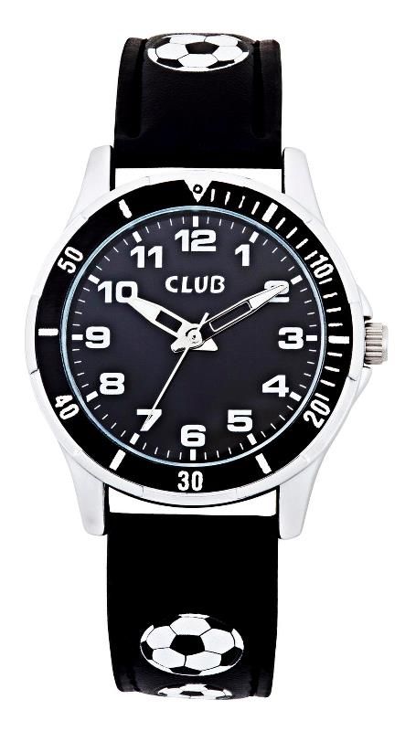 Barneklokke Sort Fotball Ø30,5mm