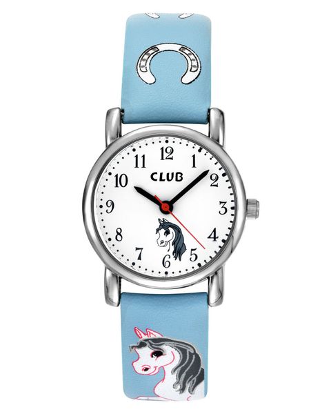 Club Barneklokke Hest Lys Blå Ø27