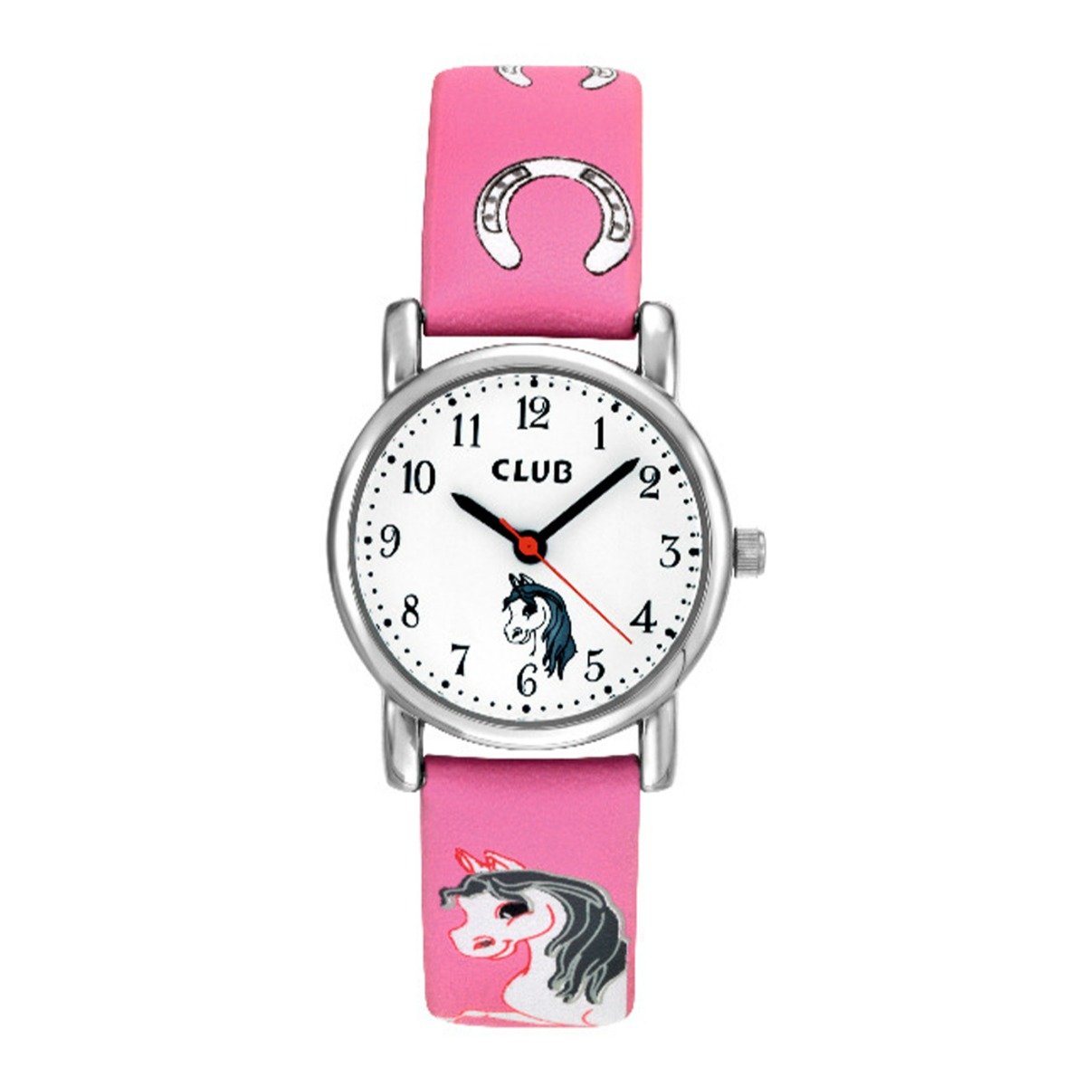 Barneklokke Rosa Hest 27 mm