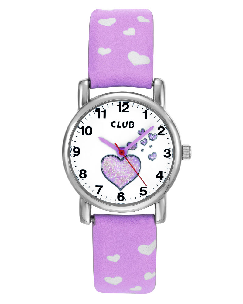 Club Barneklokke Hjerte Lilla Ø27 
