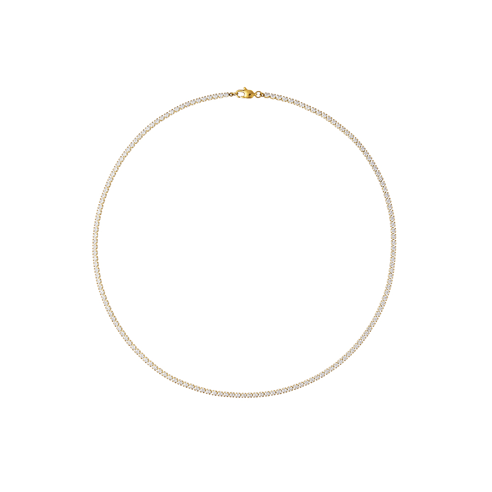 Shiny Tennissmykke Gullfarget Stål