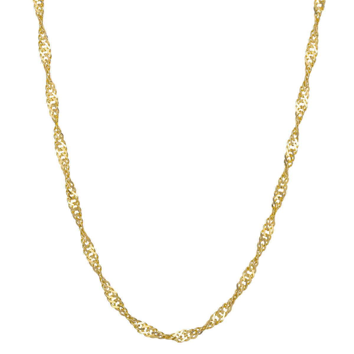 Singaporekjede 925 Forgylt Sølv 45 cm