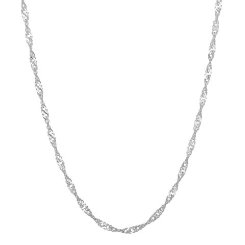 Singaporekjede 925 Rhodinert Sølv 45 cm