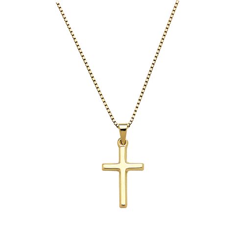 Halssmykke Kors 585 Gult Gull