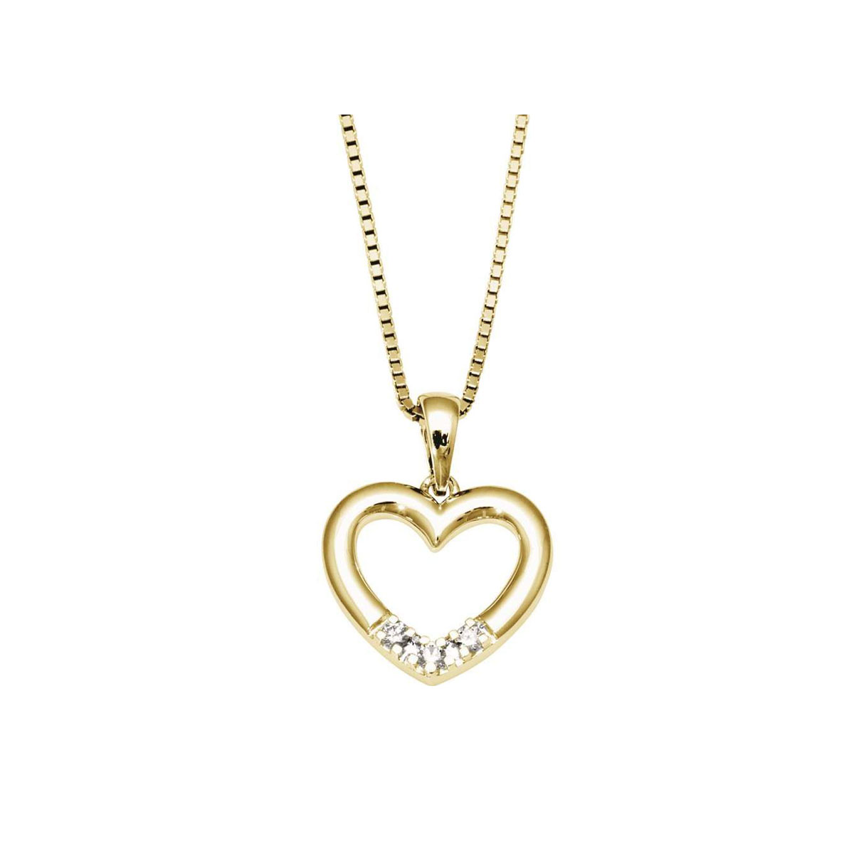 Smykke Allianse Hjerte Gult Gull