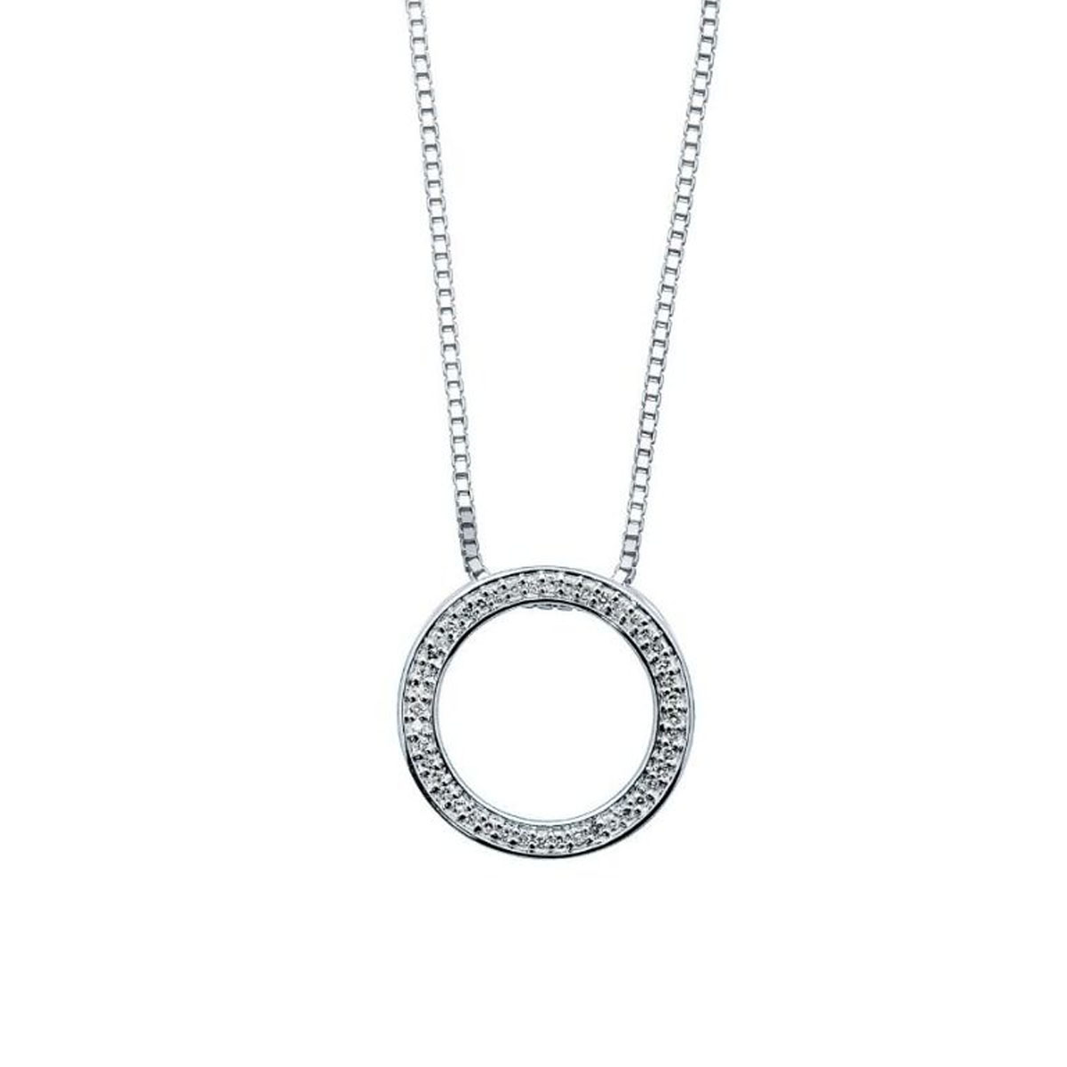 Smykke Sirkel Hvitt Gull