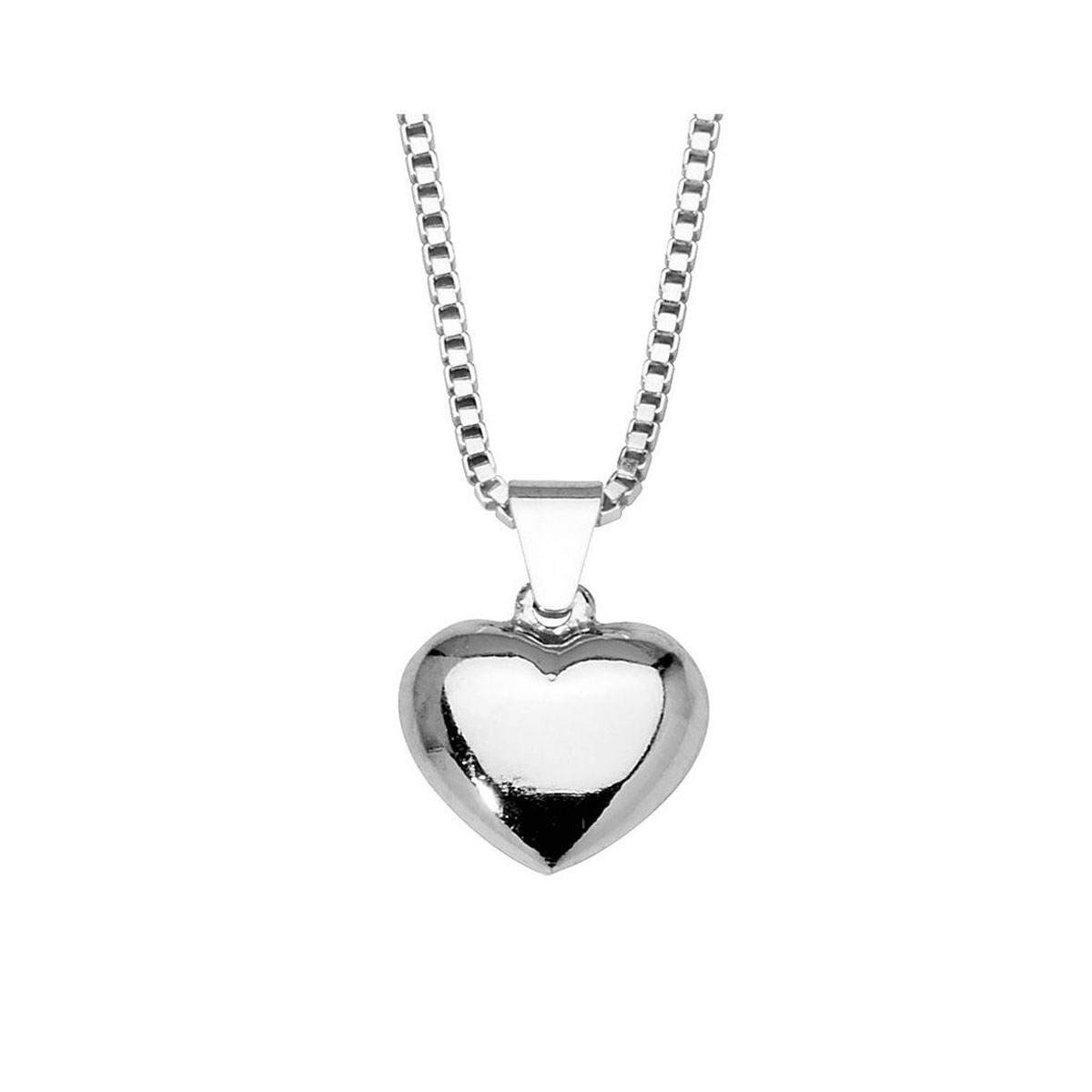 Smykke Hjerte 14 mm Hvitt Gull