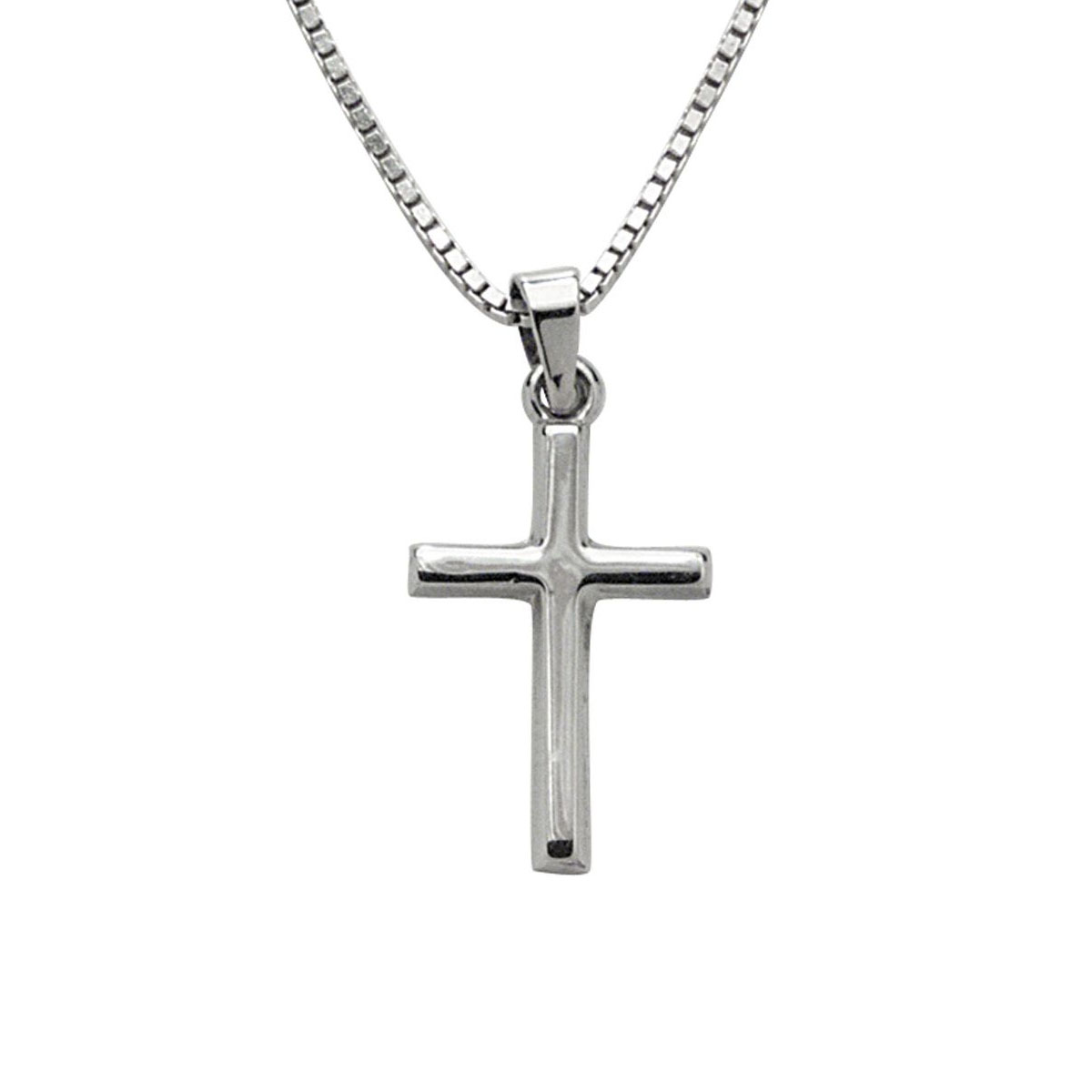 Smykke Kors Hvitt Gull