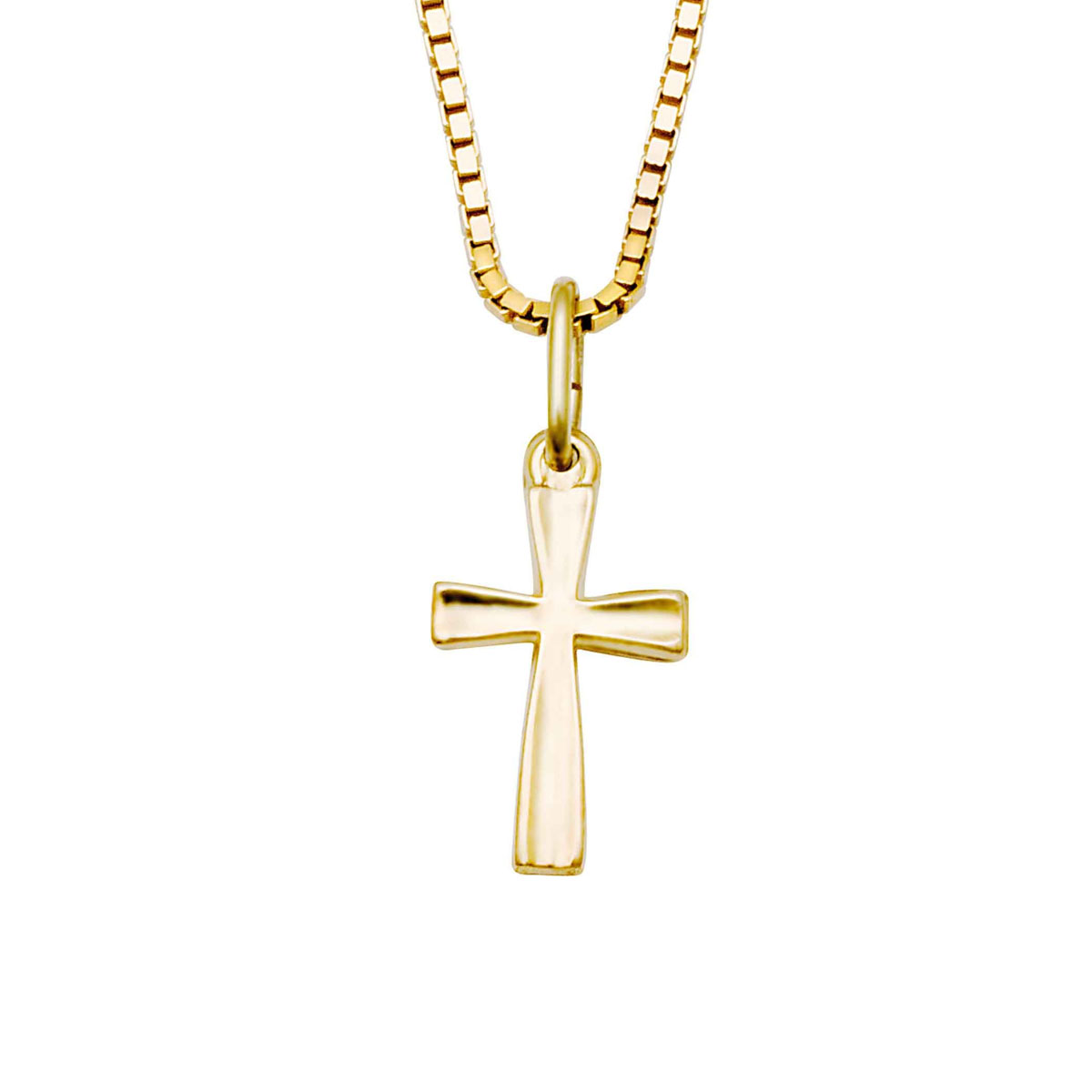 Halssmykke Kors 585 Gult Gull