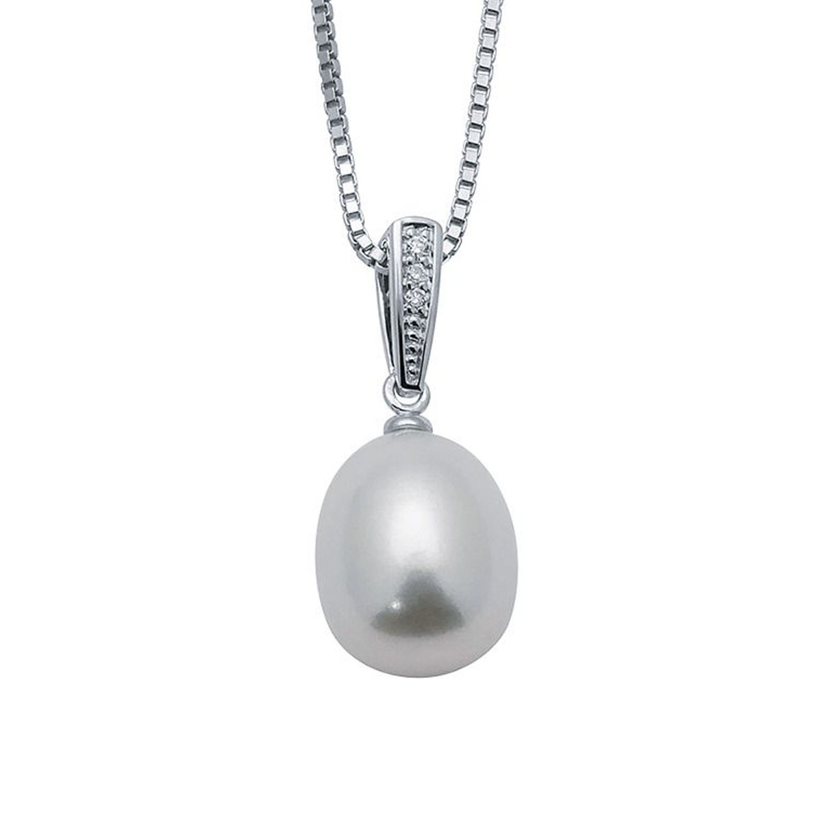 Smykke Perle Hvitt Gull 