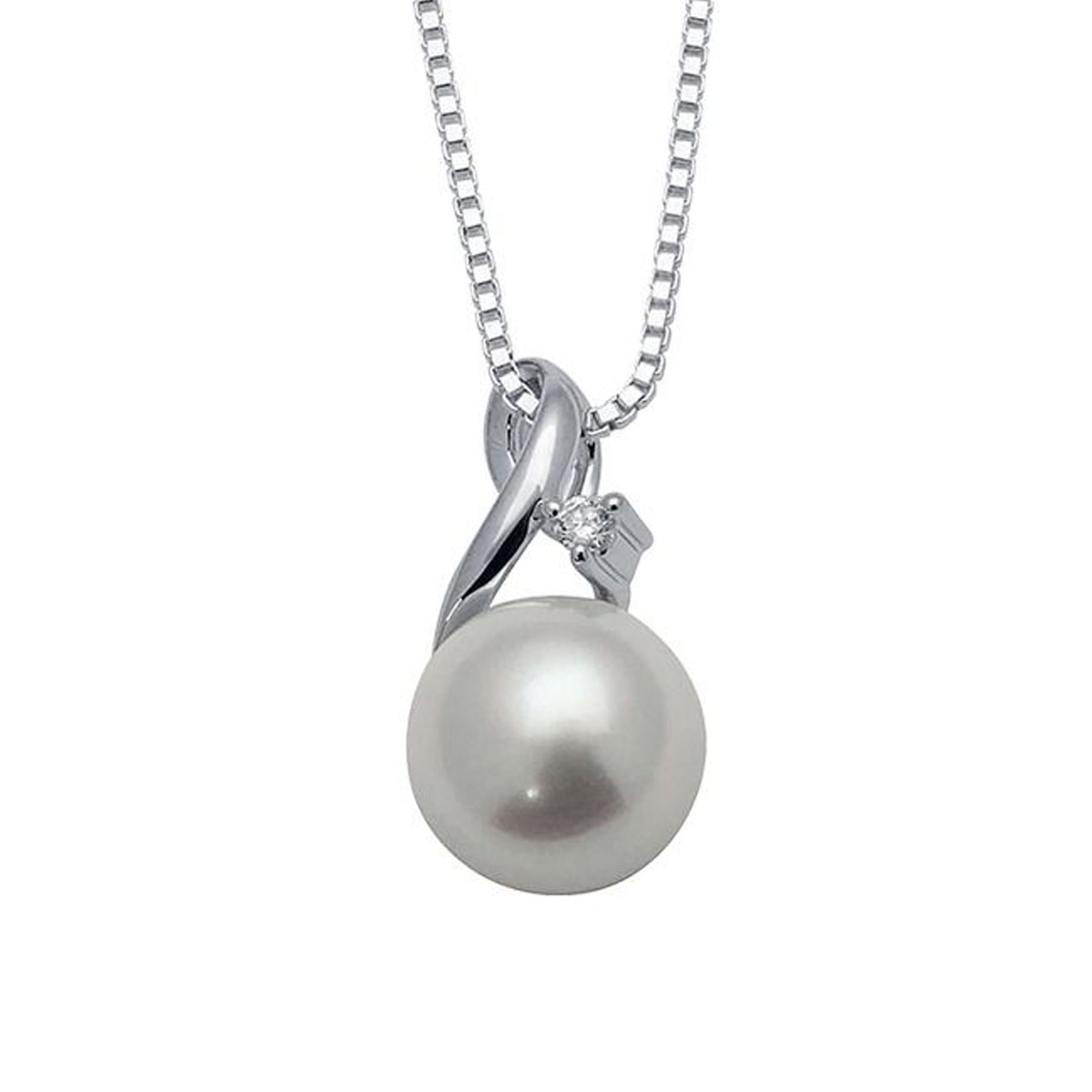 Smykke Perle Hvitt Gull 