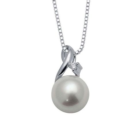 Smykke Perle Hvitt Gull