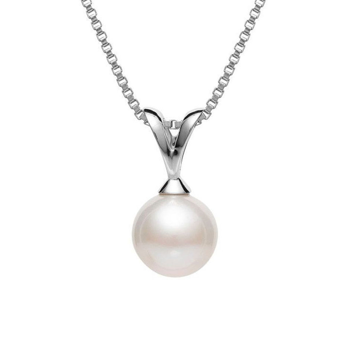 Smykke Perle Hvitt Gull 