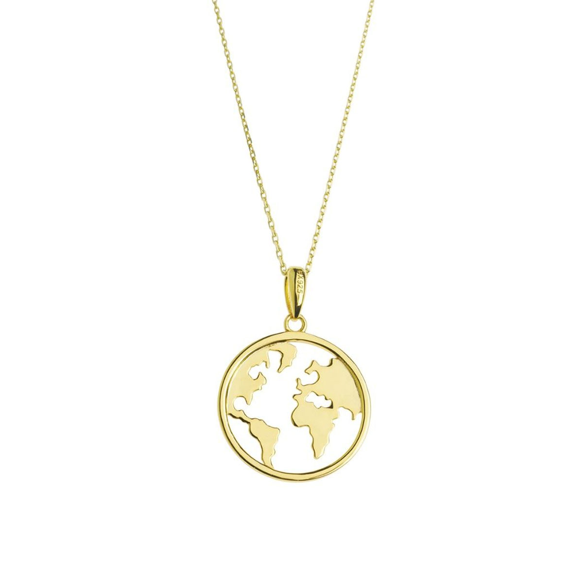 Halssmykke Jordklode 925 Forgylt Sølv