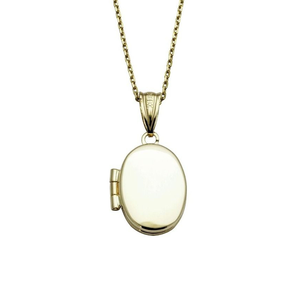 Halssmykke Medaljong 375 Gult Gull
