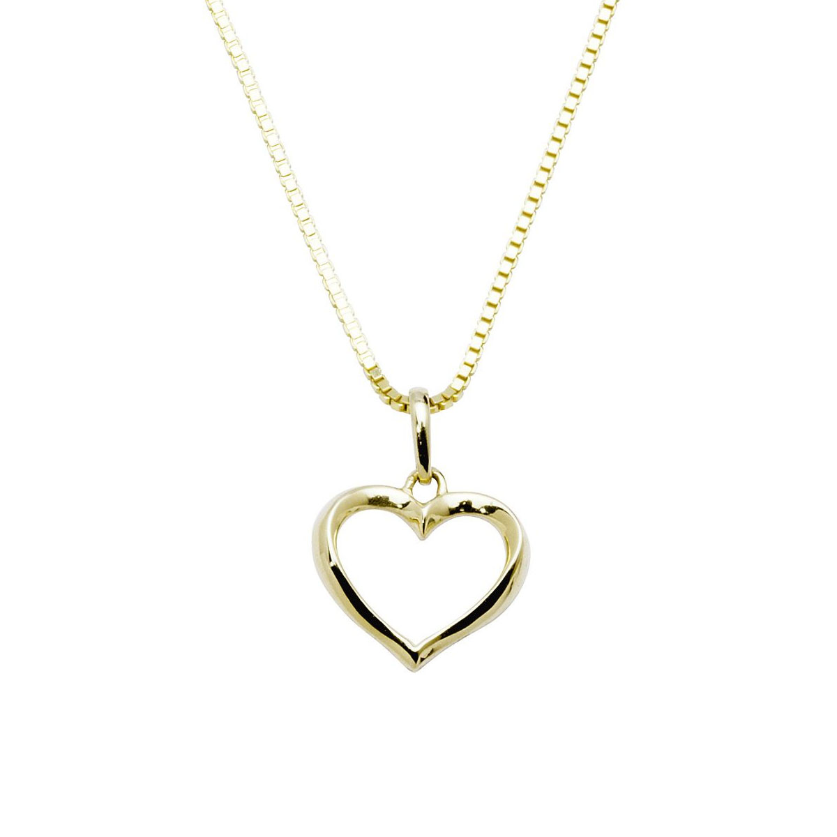 Halssmykke Hjerte 375 Gult Gull