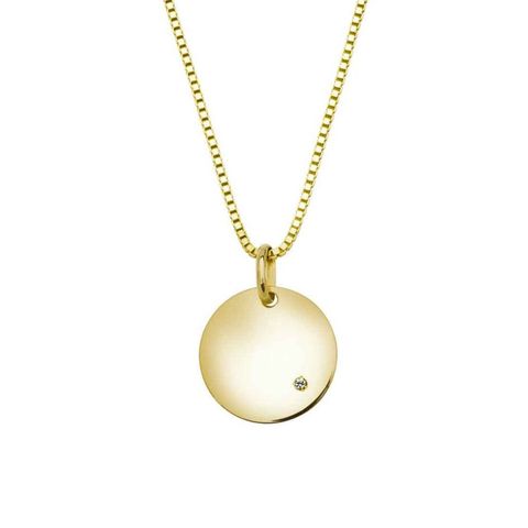 Diamantsmykke 375 Gult Gull 0,005 ct