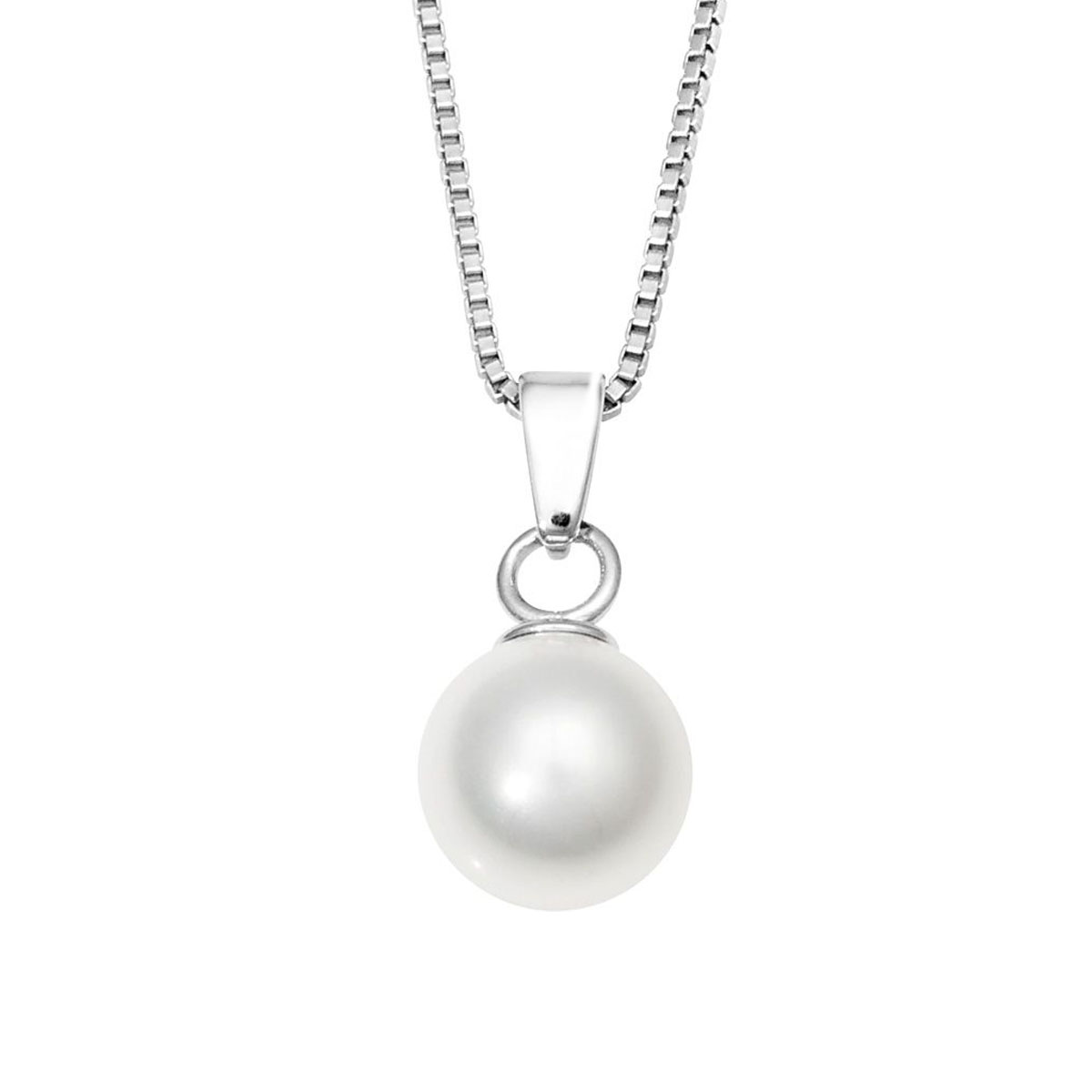 Halssmykke Perle Sølv 8 mm